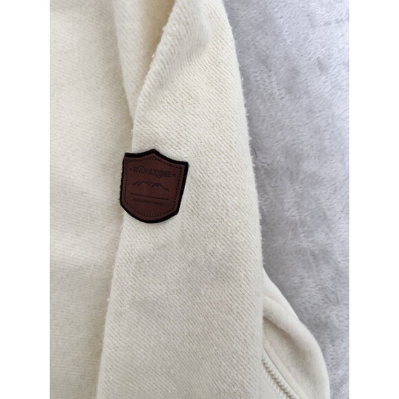 Wanakome Sweatshirt Womens XS Cream Funnel Turtleneck Cowl Pullover Terry - Picture 5 of 11